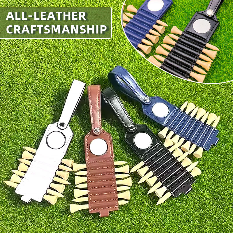 🎯 Premium Leather Golf Tee Holder – Portable, Stylish, and Practical ⛳