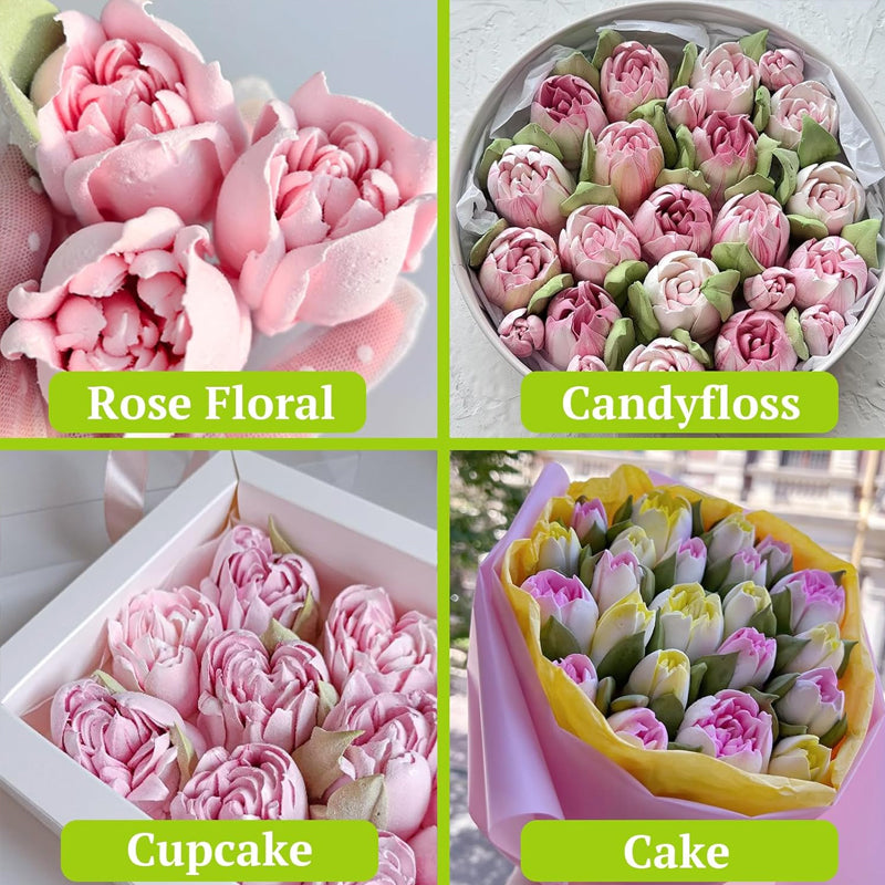 Multifunctional Flower-Shaped Decorating Nozzle Set