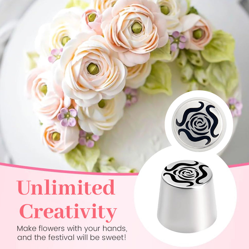Multifunctional Flower-Shaped Decorating Nozzle Set