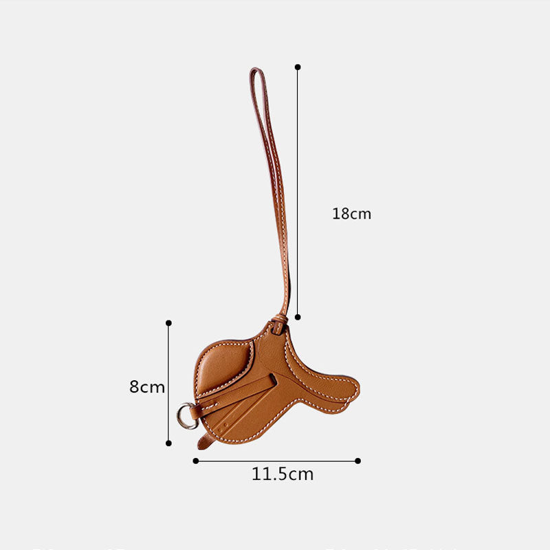 🌟 Mini Saddle Leather Charm – Bag Pendant & Car Mirror Accessory