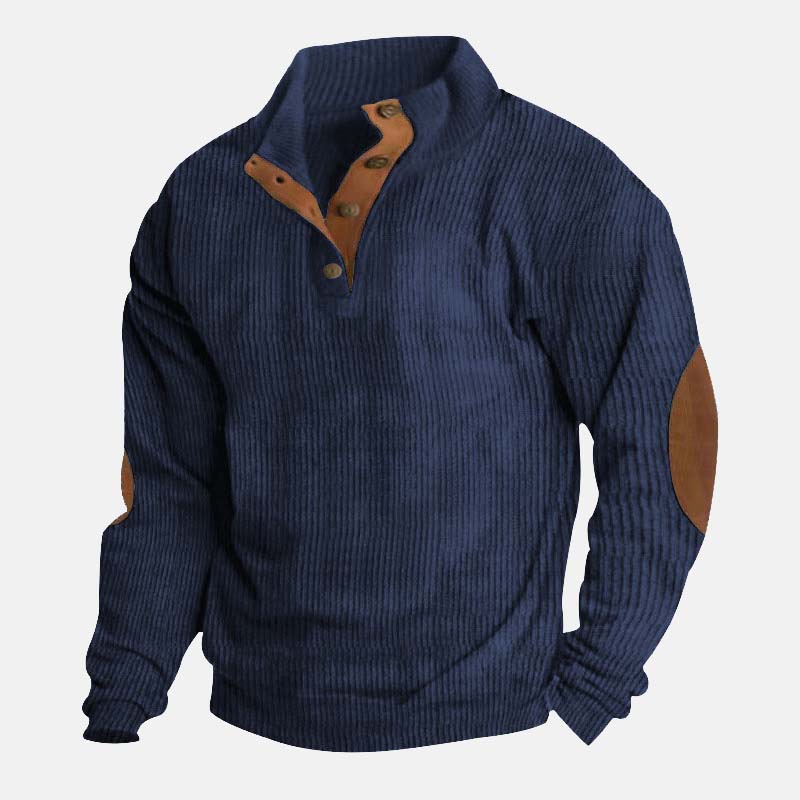 👔Men's Sweaters in Corduroy with Stand-up Collar