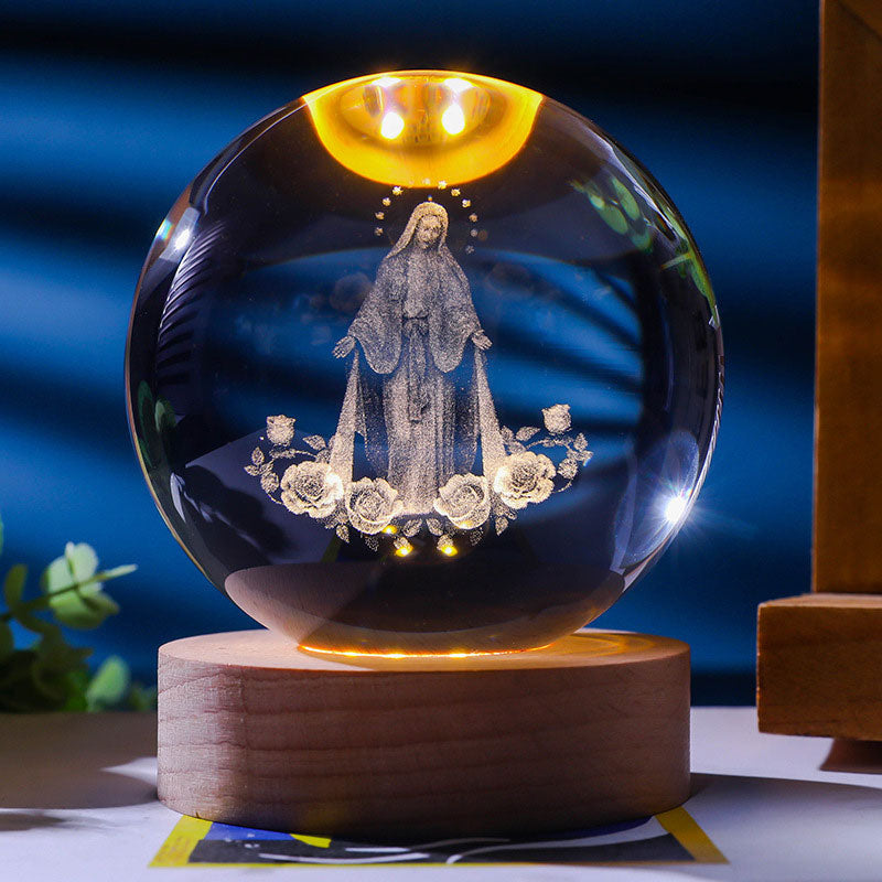 Luminous Crystal Glass Ball Ornament