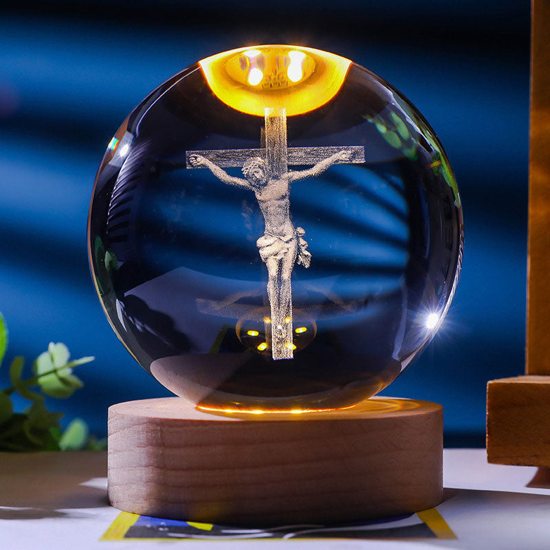 Luminous Crystal Glass Ball Ornament