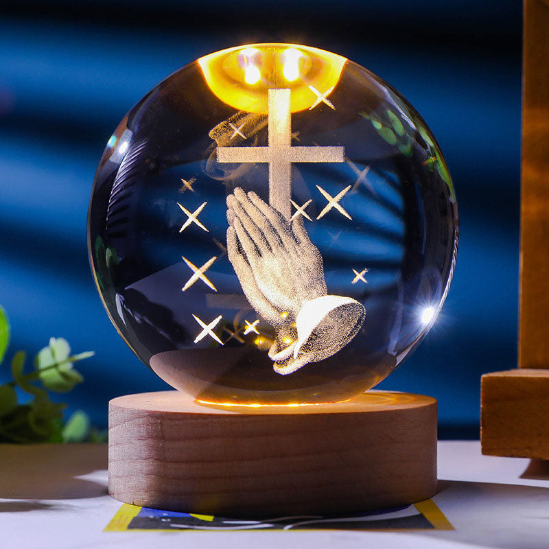 Luminous Crystal Glass Ball Ornament