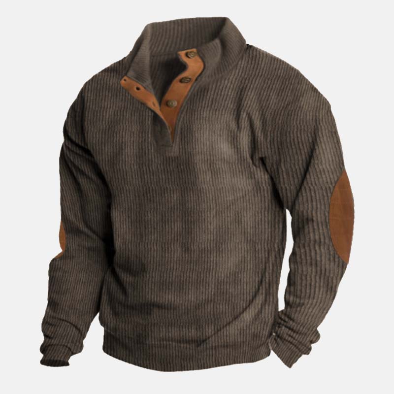 👔Men's Sweaters in Corduroy with Stand-up Collar