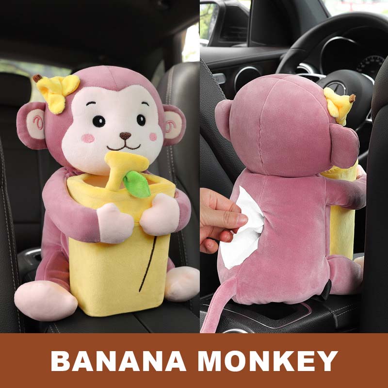 🧸 Cute & Convenient: Car Cartoon Tissue Box & Trash Bin Combo! 🚗🧻