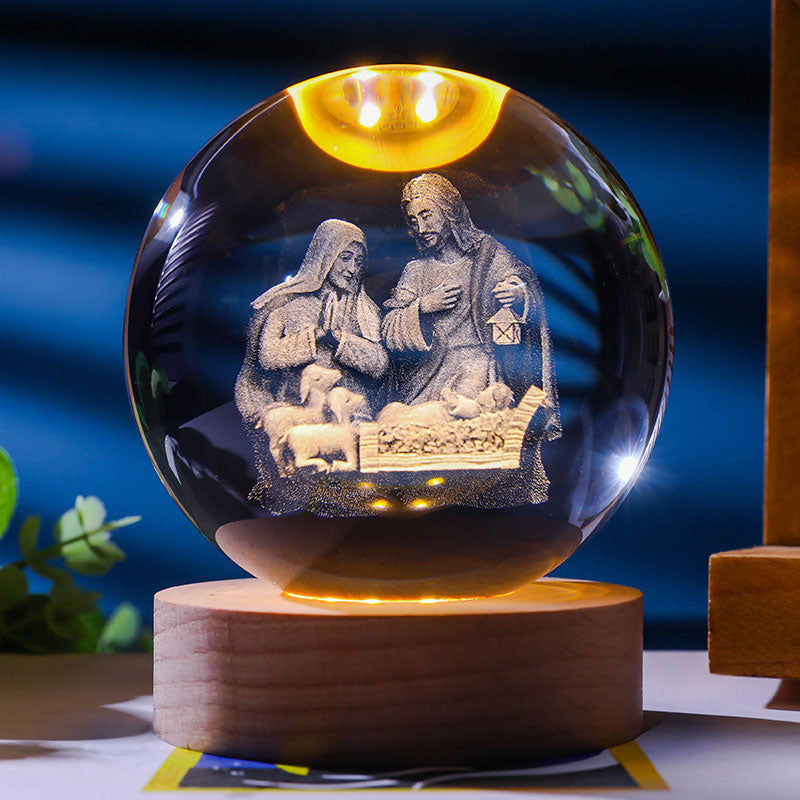 Luminous Crystal Glass Ball Ornament
