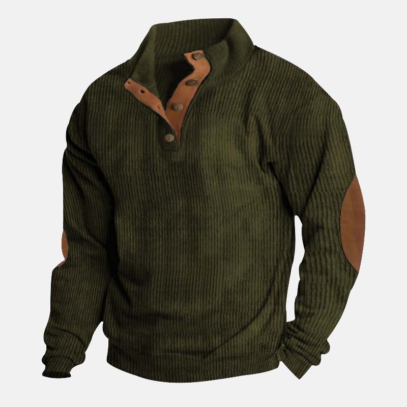 👔Men's Sweaters in Corduroy with Stand-up Collar