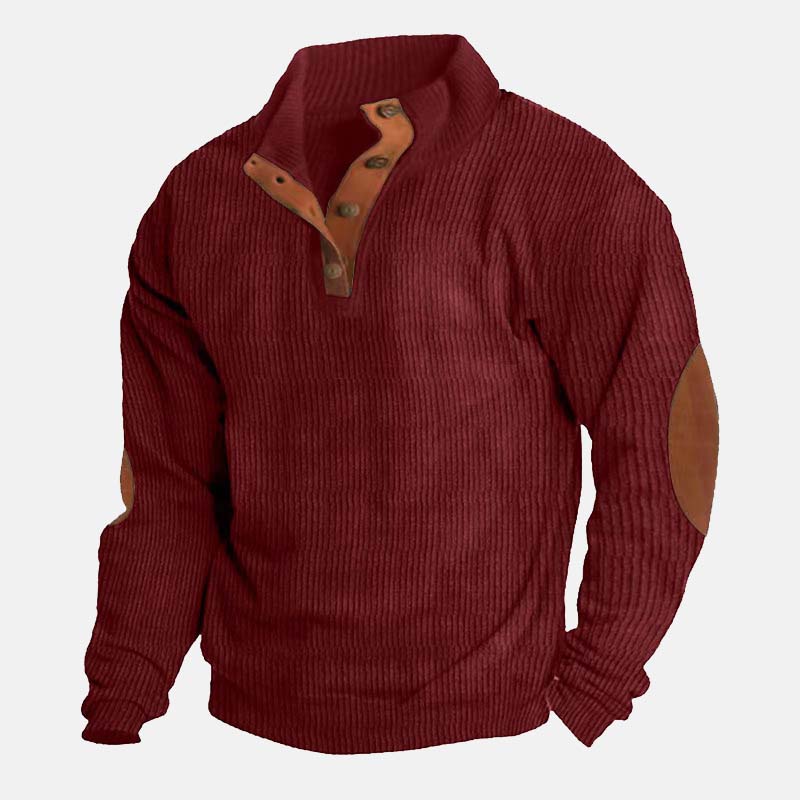 👔Men's Sweaters in Corduroy with Stand-up Collar