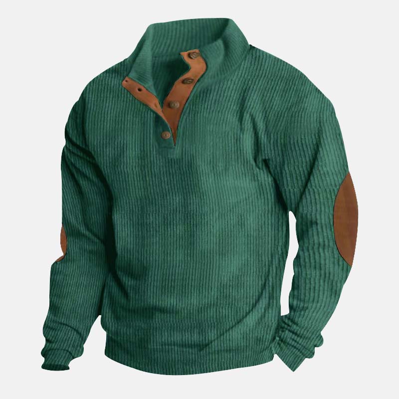 👔Men's Sweaters in Corduroy with Stand-up Collar