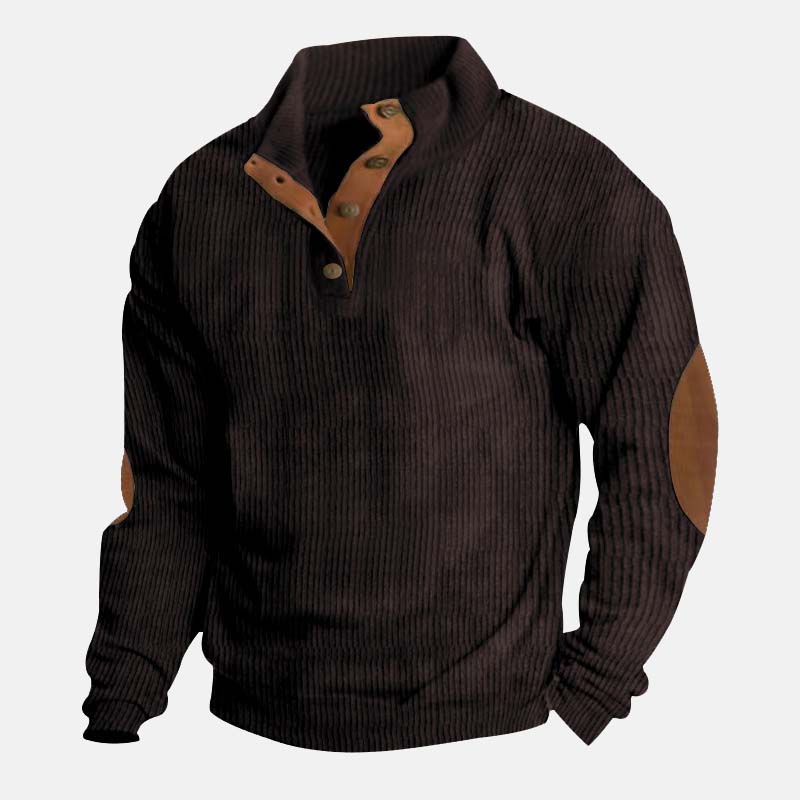 👔Men's Sweaters in Corduroy with Stand-up Collar