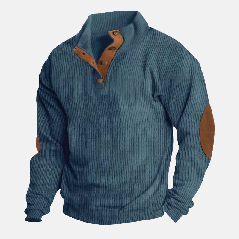 👔Men's Sweaters in Corduroy with Stand-up Collar