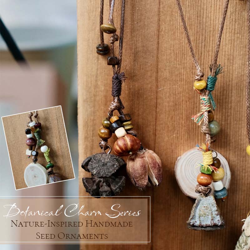 Nature-Inspired Handmade Seed Ornaments | Botanical Charm Series