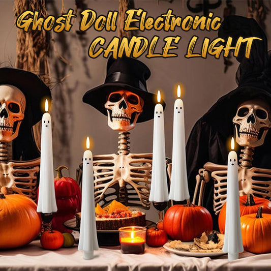 🎃👻 Remote Controlled Ghost Light with 3D Flickering Flame Wick 👻🎃