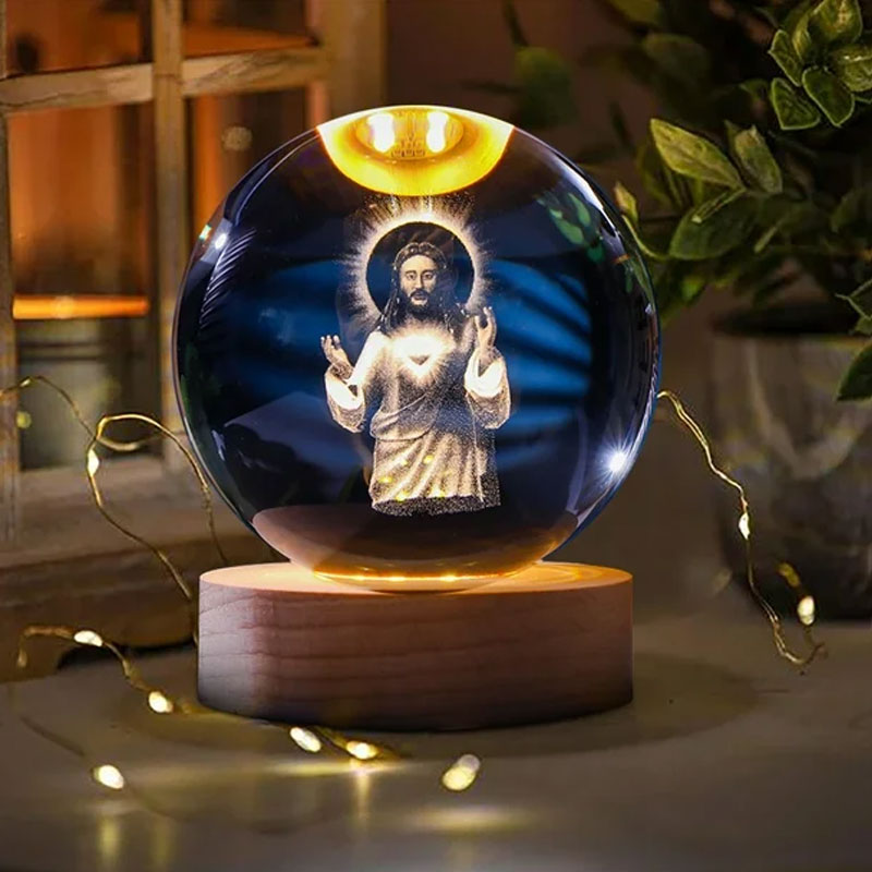 Luminous Crystal Glass Ball Ornament
