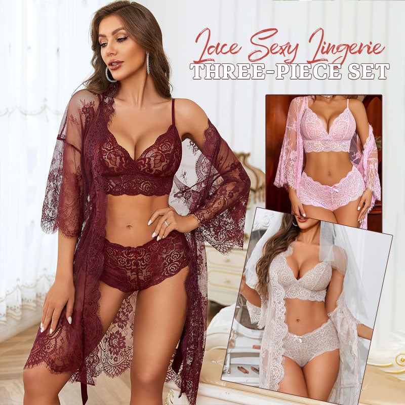 🌹Lace Sexy Lingerie Three-Piece Set