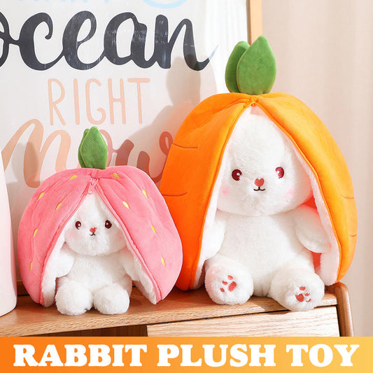🍓Christmas Strawberry Carrot Bunny🐰 Fruit Doll Plush Toy