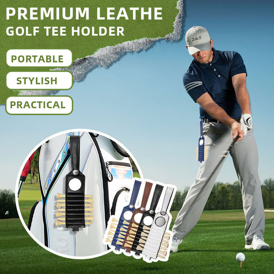 🎯 Premium Leather Golf Tee Holder – Portable, Stylish, and Practical ⛳