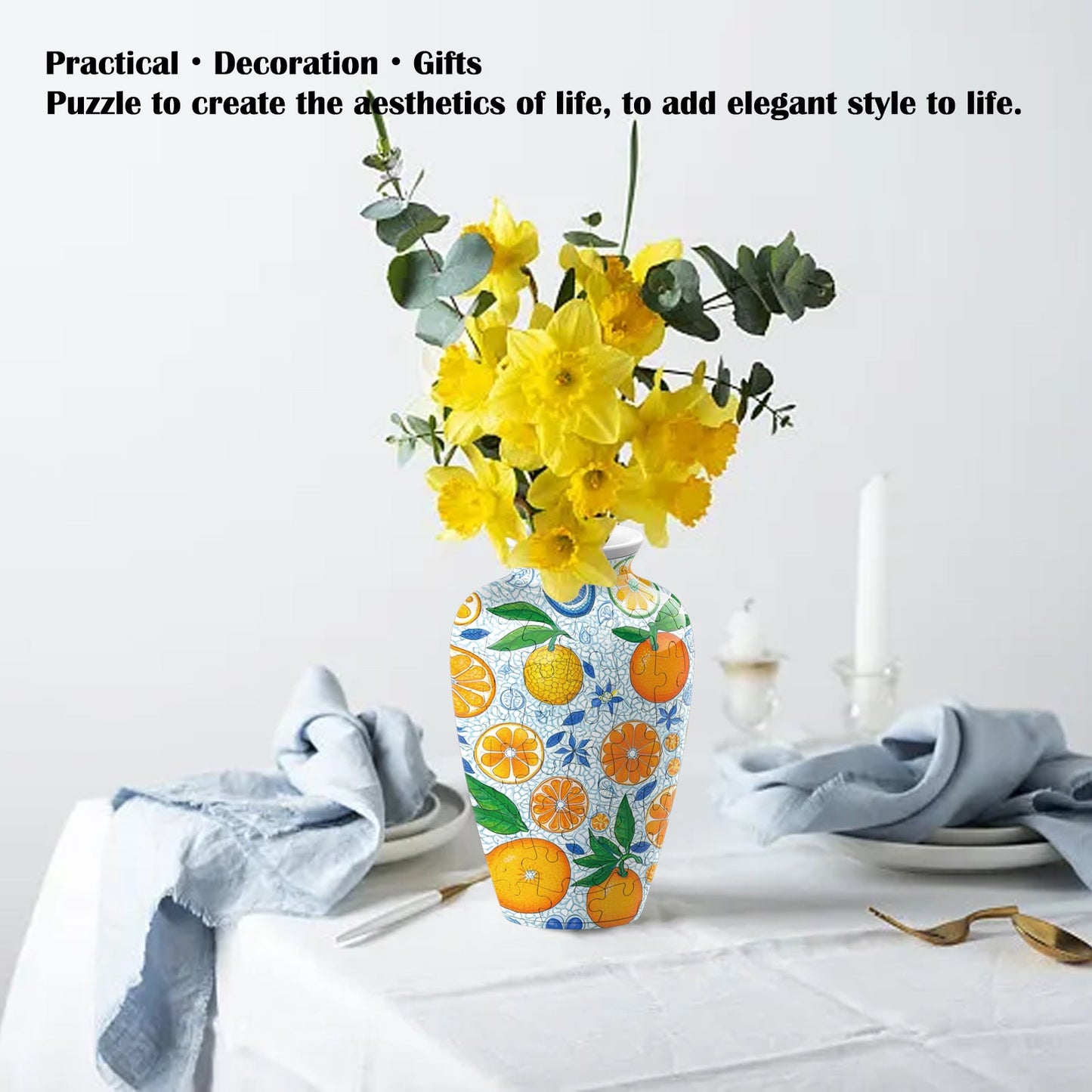 Summer Only Series Puzzle Short-Necked Vase  - (120 Pieces)