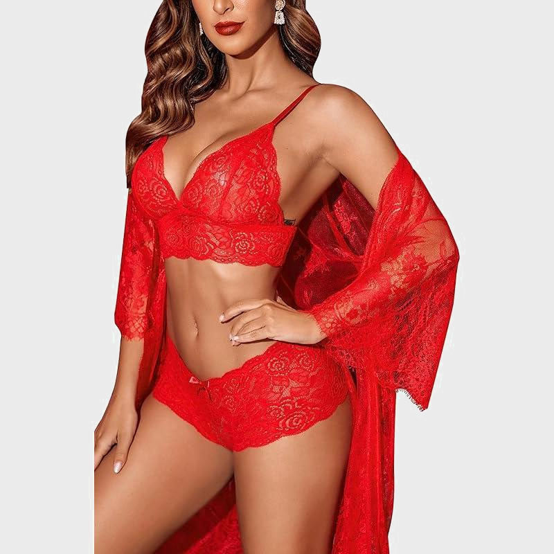 🌹Lace Sexy Lingerie Three-Piece Set