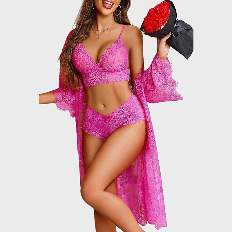 🌹Lace Sexy Lingerie Three-Piece Set
