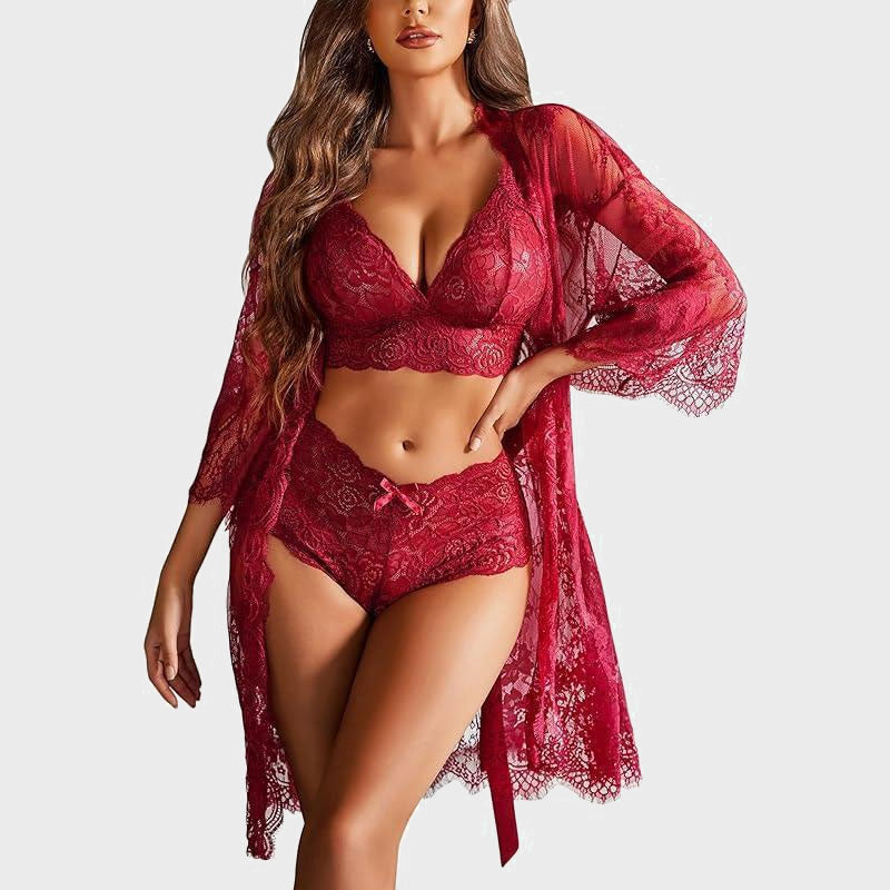 🌹Lace Sexy Lingerie Three-Piece Set