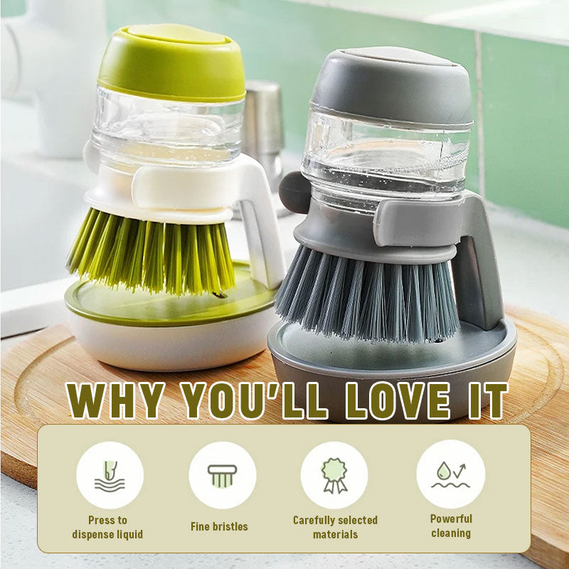 🧼 Touch-Free Liquid Dispensing Brush – Clean Smarter, Not Harder! 🧽