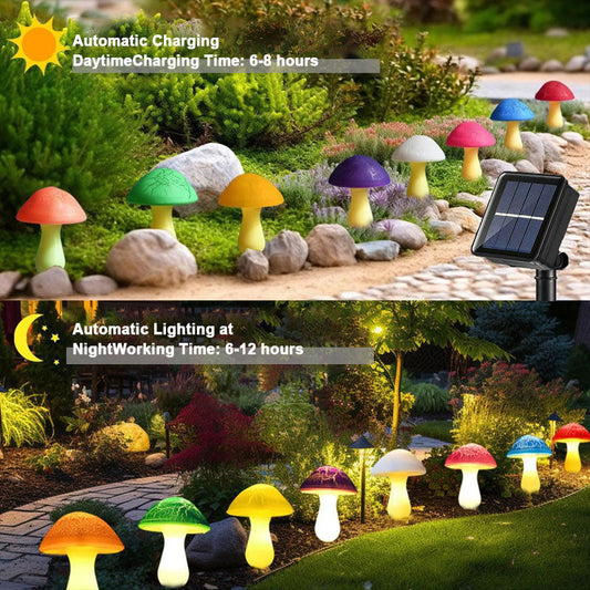 🍄✨ Solar Mushroom Light