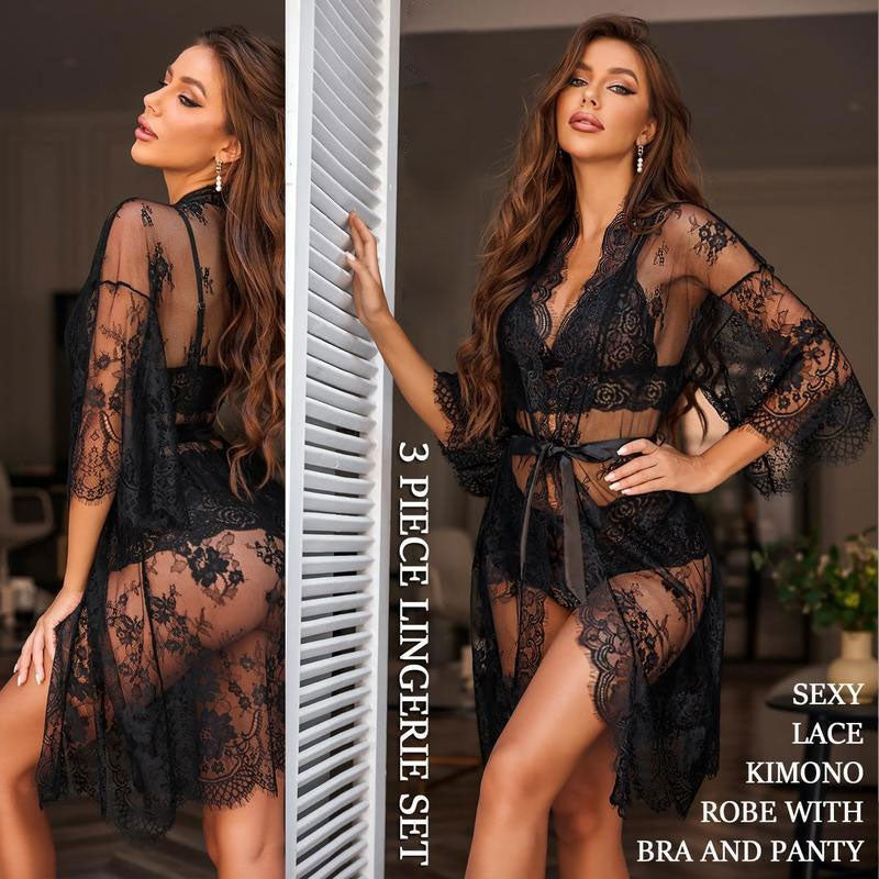 🌹Lace Sexy Lingerie Three-Piece Set