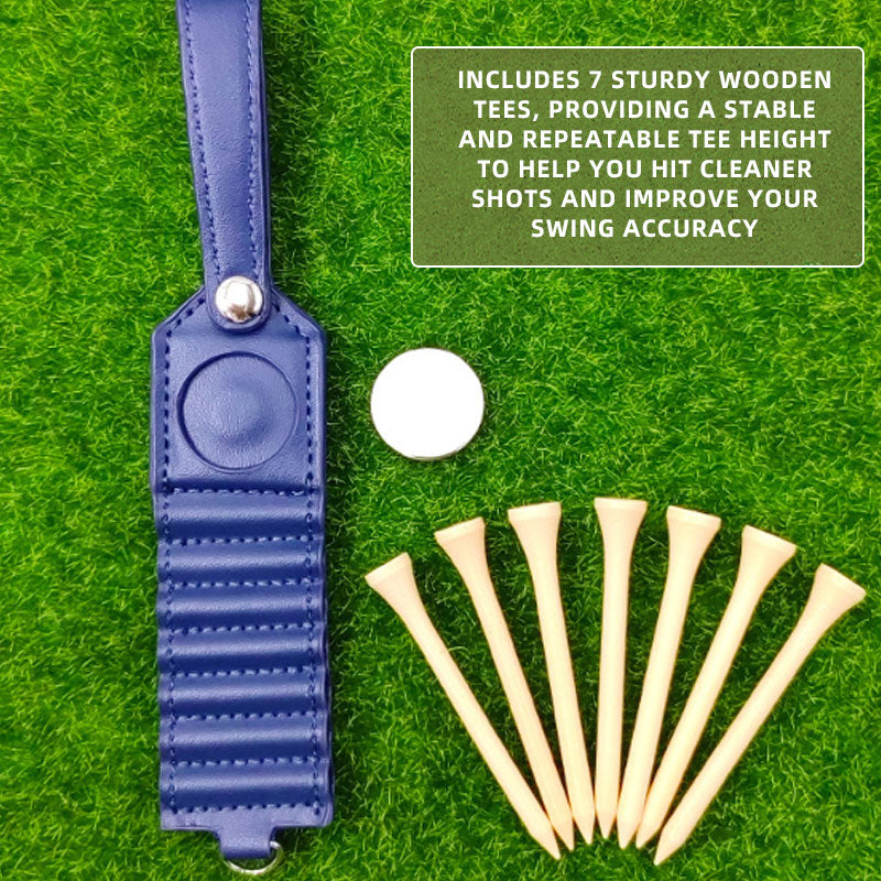🎯 Premium Leather Golf Tee Holder – Portable, Stylish, and Practical ⛳