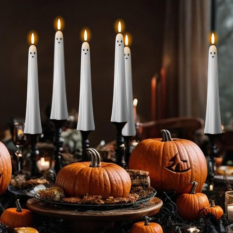 🎃👻 Remote Controlled Ghost Light with 3D Flickering Flame Wick 👻🎃