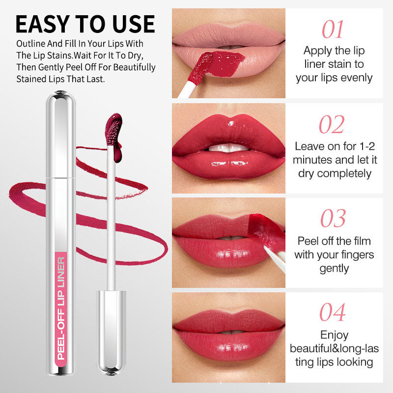 💋 Peel-Off Long-Lasting Lip Liner &Gloss