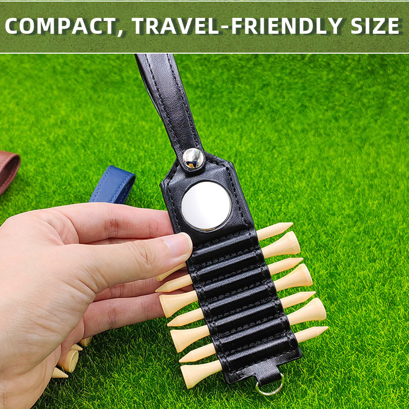 🎯 Premium Leather Golf Tee Holder – Portable, Stylish, and Practical ⛳
