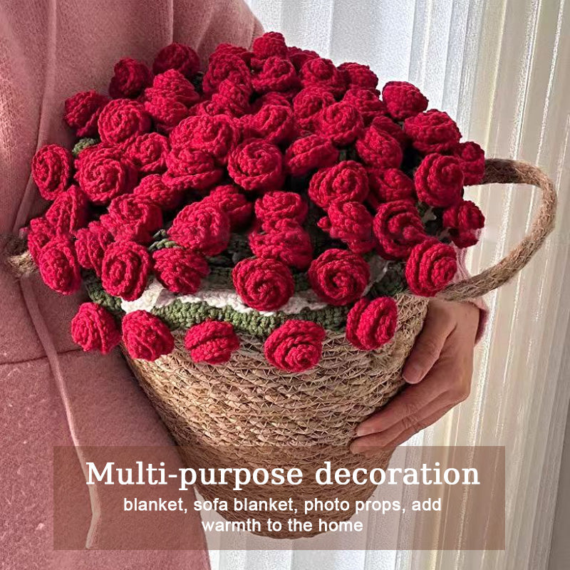 Rose Bouquet Blanket(Finished product & material package available)