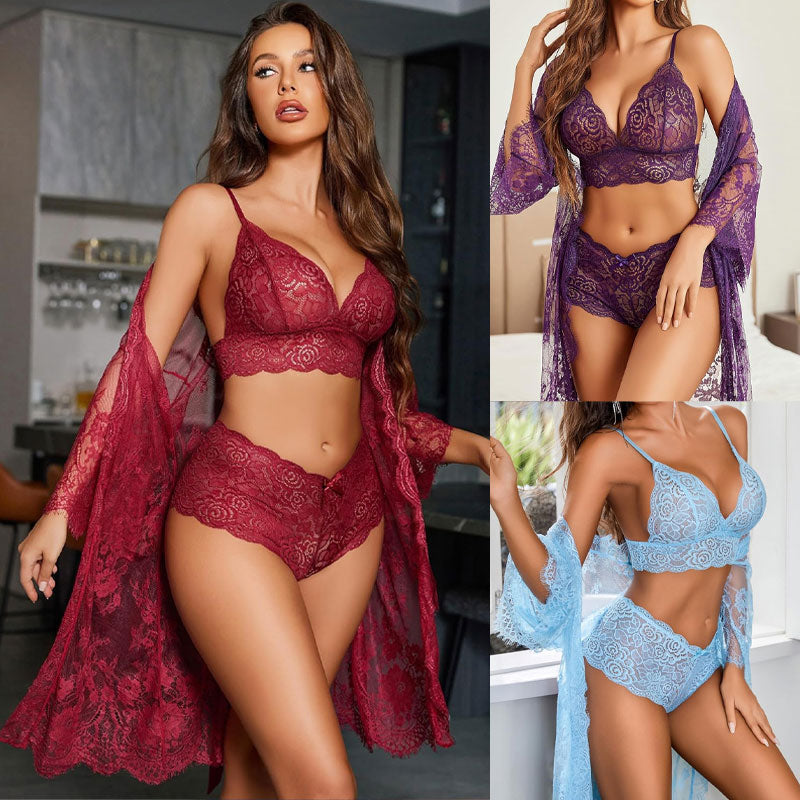 🌹Lace Sexy Lingerie Three-Piece Set
