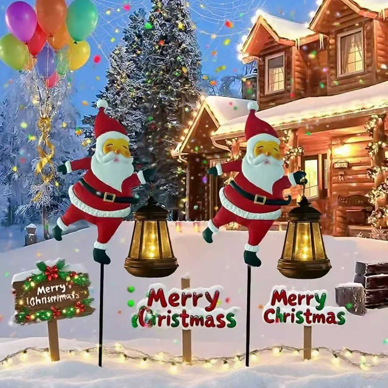 🎅Solar Garden Light In The Shape Of Santa Claus🎄