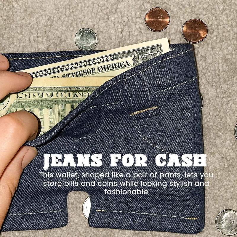 “Pocket Pants” Mini Jeans Wallet 👖💵