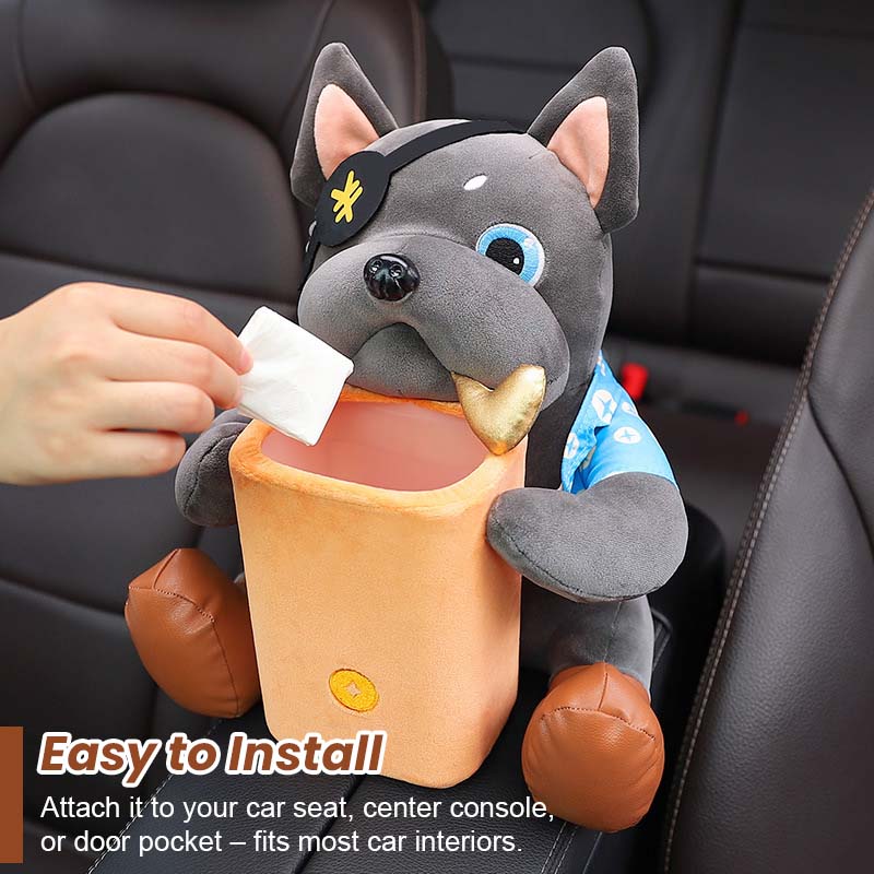 🧸 Cute & Convenient: Car Cartoon Tissue Box & Trash Bin Combo! 🚗🧻