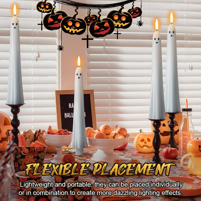 🎃👻 Remote Controlled Ghost Light with 3D Flickering Flame Wick 👻🎃