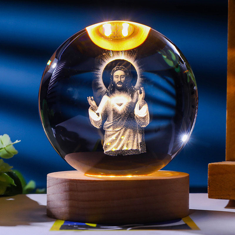 Luminous Crystal Glass Ball Ornament