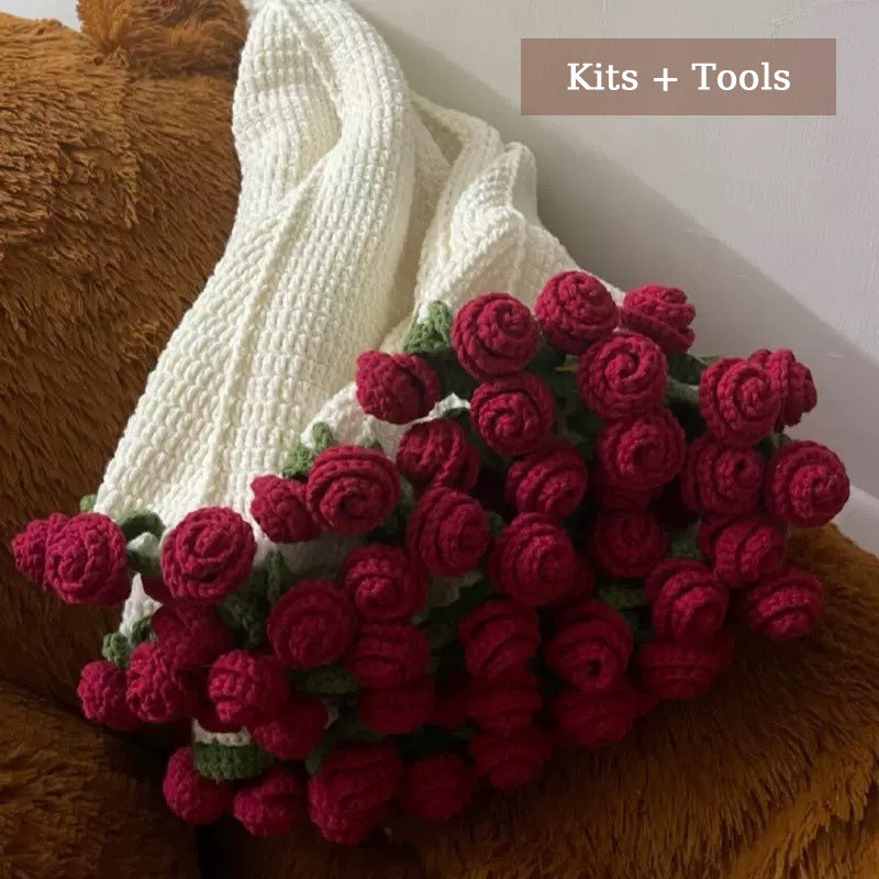Rose Bouquet Blanket(Finished product & material package available)