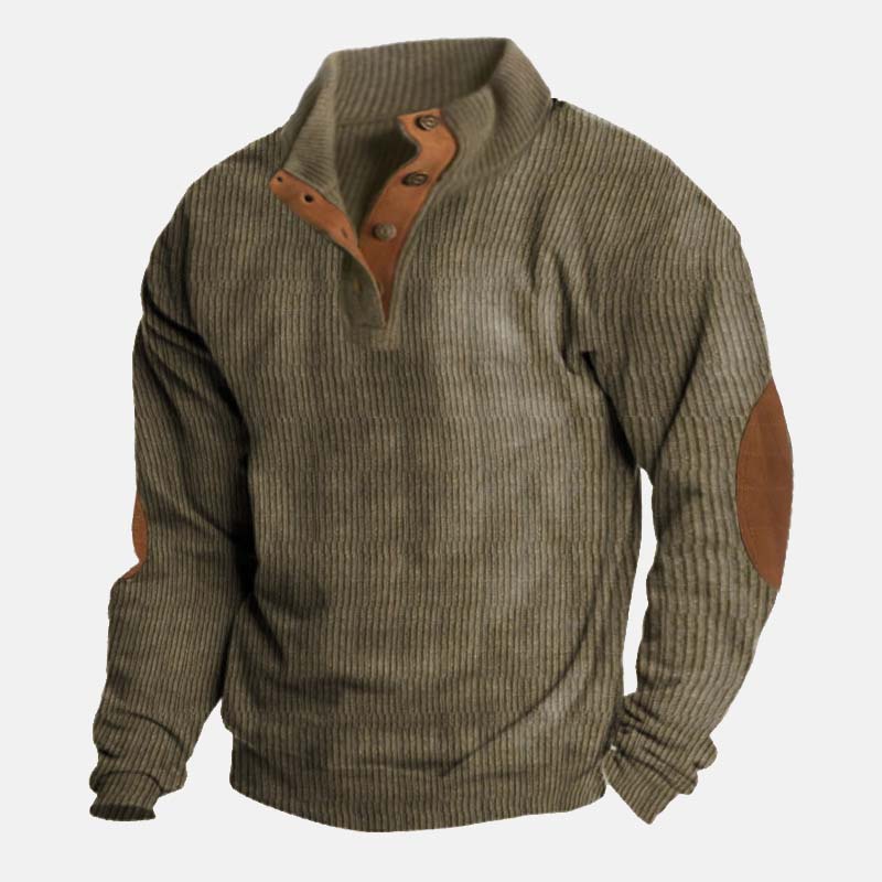 👔Men's Sweaters in Corduroy with Stand-up Collar