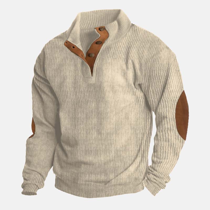 👔Men's Sweaters in Corduroy with Stand-up Collar