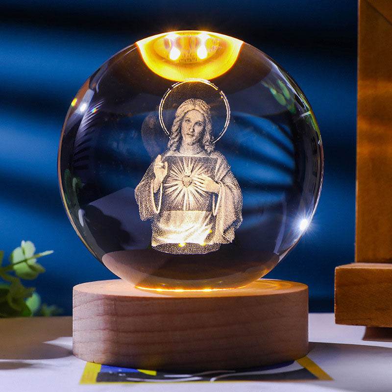 Luminous Crystal Glass Ball Ornament