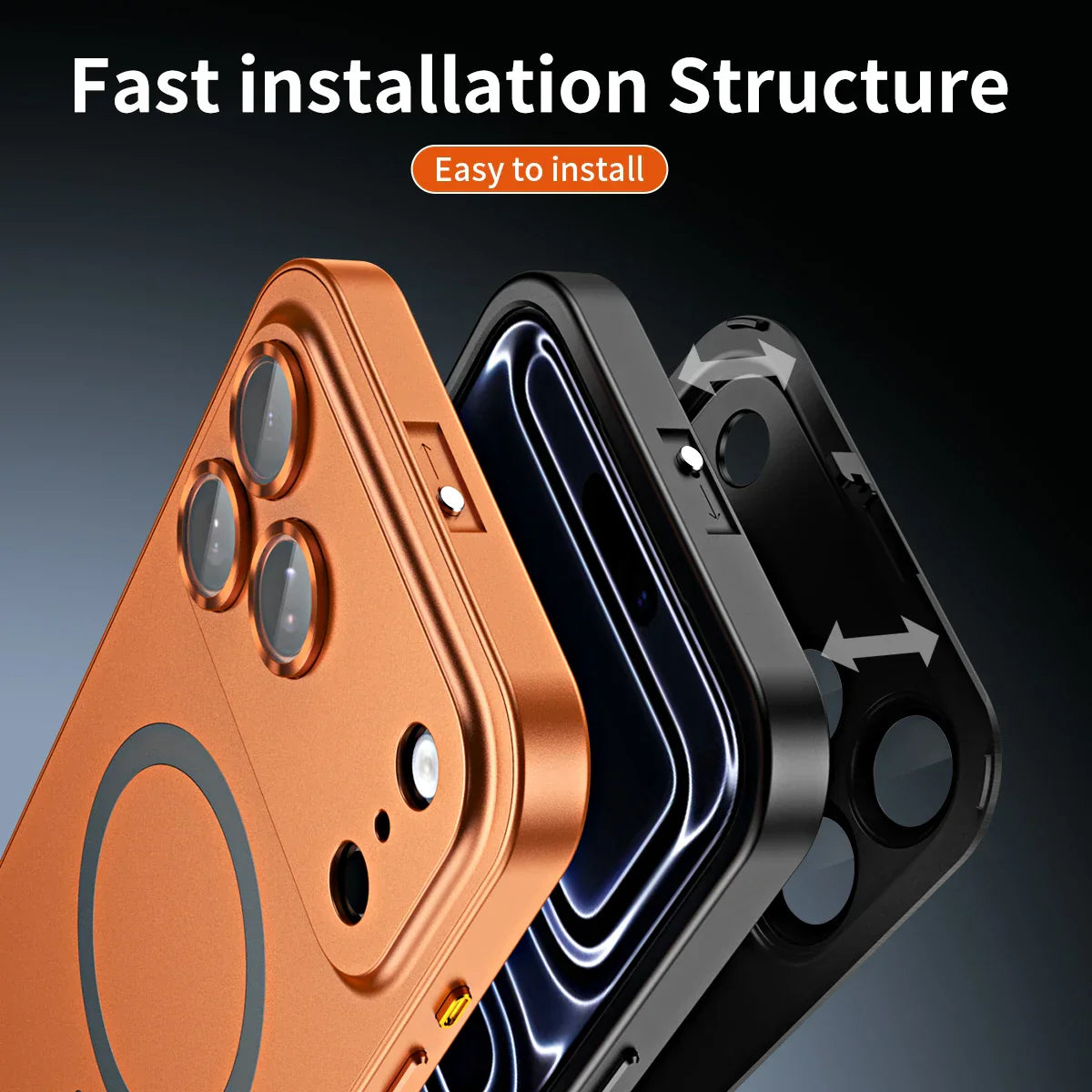 📱Magnetic Aluminum Metal Frame Protective Case For iPhone